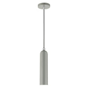 Ardmore Pendant in Shiny Light Gray with Polished Chrome Accents