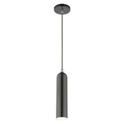 Ardmore Pendant in Shiny Dark Gray with Polished Chrome Accents