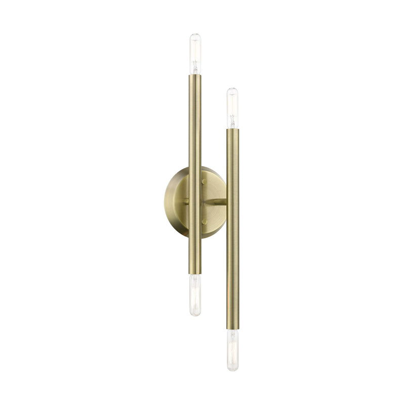Soho 4-Light 17" ADA Wall Sconce in Antique Brass