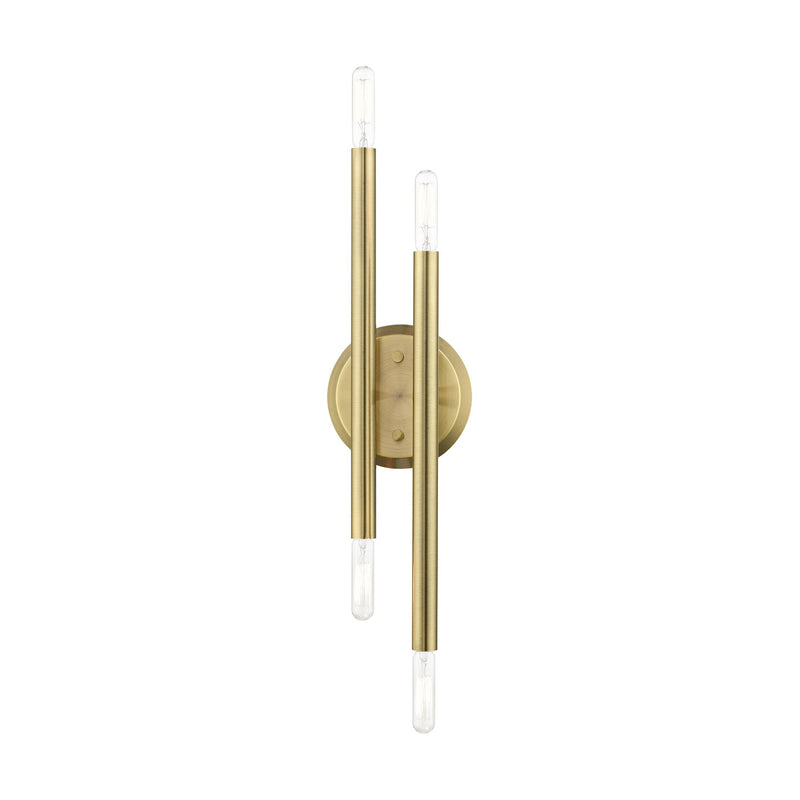 Soho 4-Light 17" ADA Wall Sconce in Antique Brass
