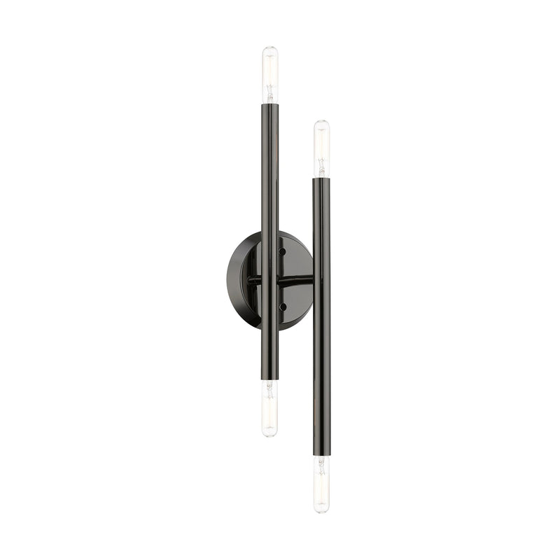 Soho 4-Light 17" ADA Wall Sconce in Black Chrome