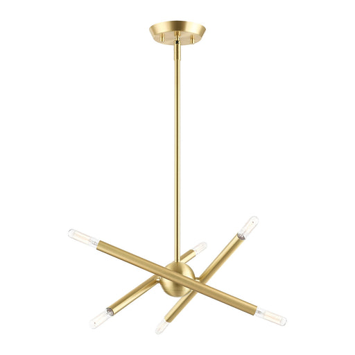 Soho 6-Light Petite Chandelier in Satin Brass