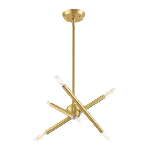 Soho 6-Light Petite Chandelier in Satin Brass