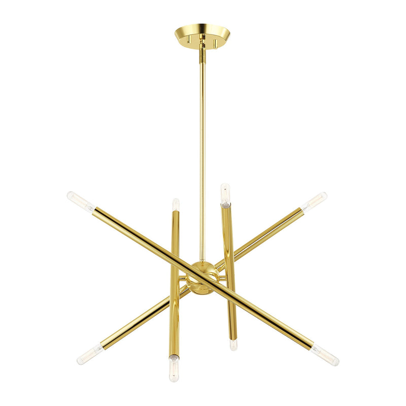 Soho 8-Light 19.5" Chandelier in Polished Brass