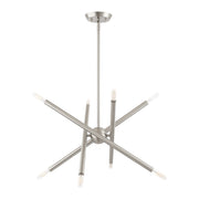 Soho 8-Light 19.5" Chandelier in Brushed Nickel