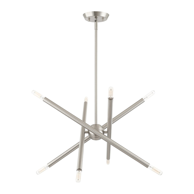 Soho 8-Light 19.5" Chandelier in Brushed Nickel