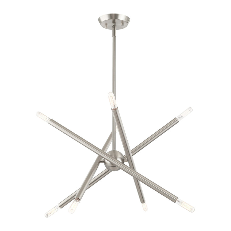 Soho 8-Light 19.5" Chandelier in Brushed Nickel