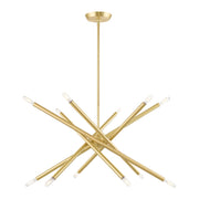 Soho 12-Light 27.5" Chandelier in Satin Brass