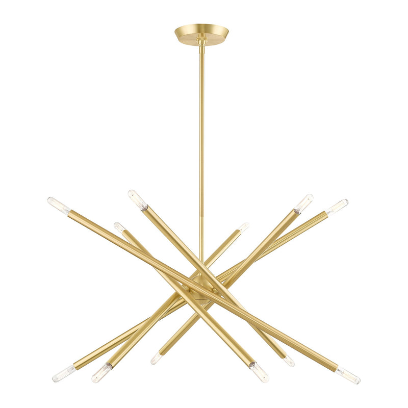 Soho 12-Light 27.5" Chandelier in Satin Brass