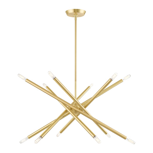 Soho 12-Light 27.5" Chandelier in Satin Brass