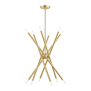 Soho 12-Light 27.5" Chandelier in Satin Brass