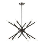 Soho 12-Light 27.5" Chandelier in Black Chrome