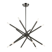 Soho 12-Light 27.5" Chandelier in Black Chrome