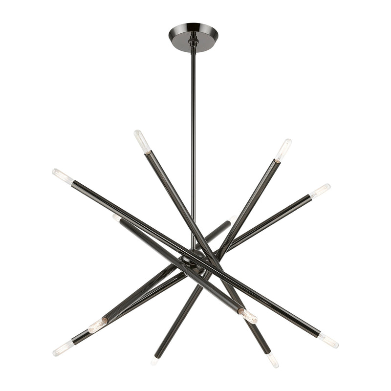 Soho 12-Light 27.5" Chandelier in Black Chrome
