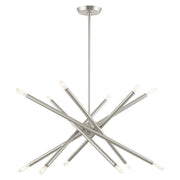 Soho 12-Light 27.5" Chandelier in Brushed Nickel