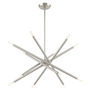 Soho 12-Light 27.5" Chandelier in Brushed Nickel