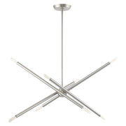 Soho 8-Light Linear Chandelier in Brushed Nickel