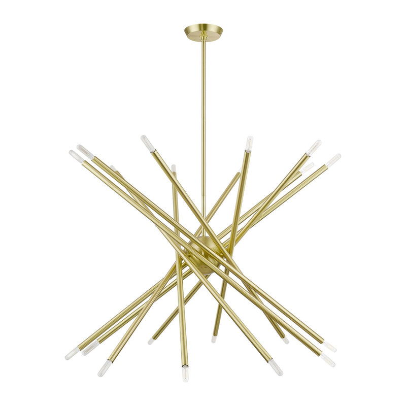 Soho 20-Light Large Chandelier in Satin Brass