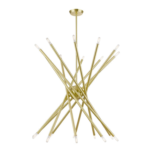 Soho 20-Light Large Chandelier in Satin Brass