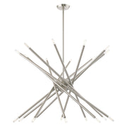Soho 20-Light Large Chandelier in Brushed Nickel