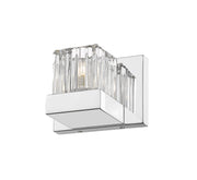 Fallon 1 Light 6" Wall Sconce in Clear Ribbed + Frosted