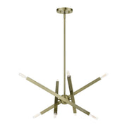 Monaco 8-Light 23" Chandelier in Antique Brass