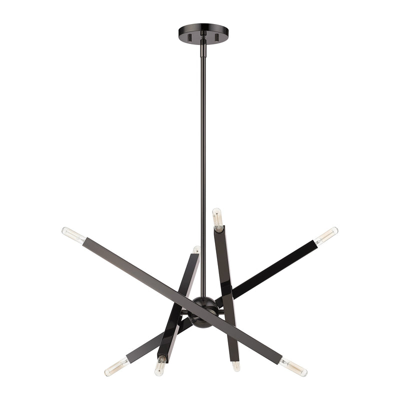 Monaco 8-Light 23" Chandelier in Black Chrome