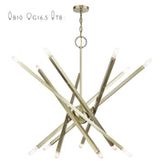 Monaco 14-Light Extra Large Foyer Chandelier in Antique Brass