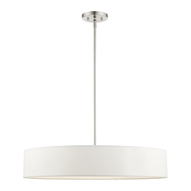 Venlo 5-Light Large Drum Pendant in Brushed Nickel