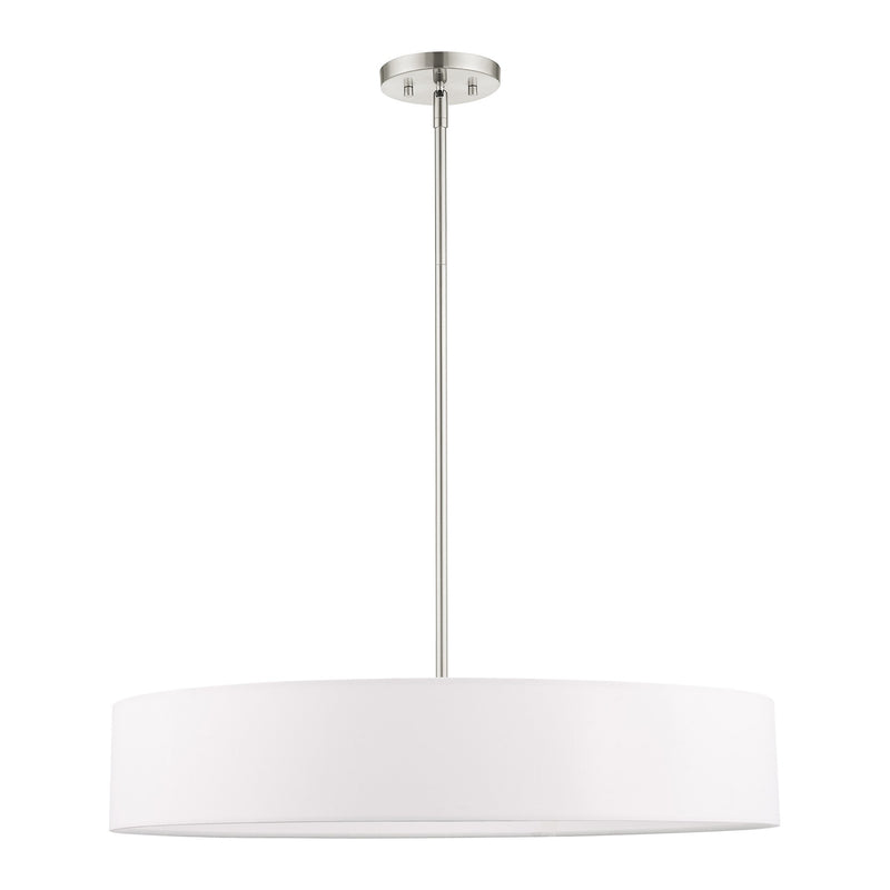 Venlo 5-Light Large Drum Pendant in Brushed Nickel