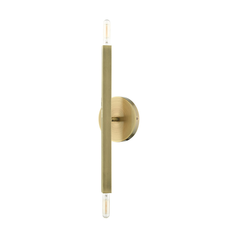 Monaco 2-Light ADA Wall Sconce in Antique Brass