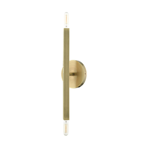 Monaco 2-Light ADA Wall Sconce in Antique Brass
