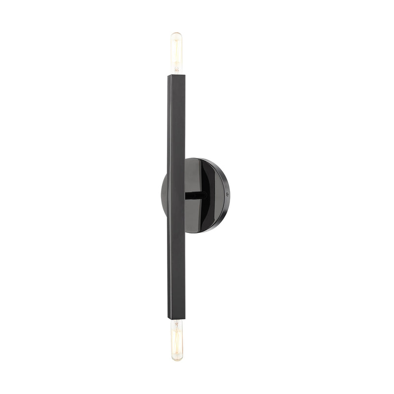 Monaco 2-Light ADA Wall Sconce in Black Chrome