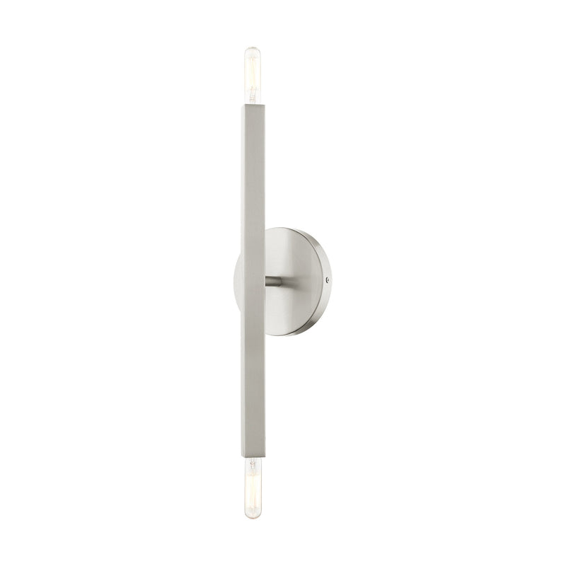 Monaco 2-Light ADA Wall Sconce in Brushed Nickel