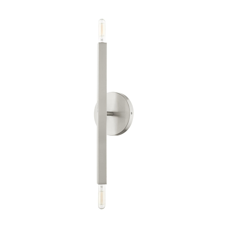 Monaco 2-Light ADA Wall Sconce in Brushed Nickel