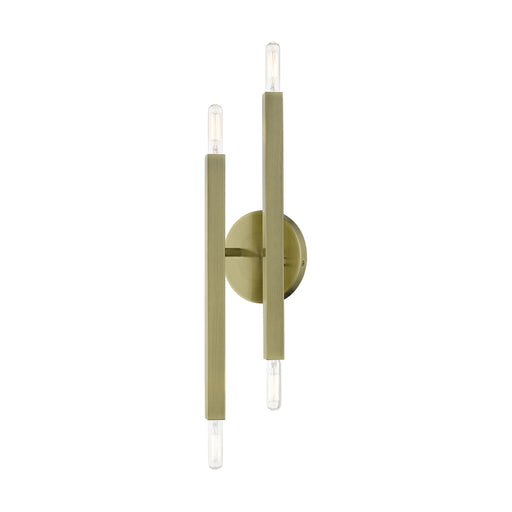 Monaco 4-Light ADA Wall Sconce in Antique Brass