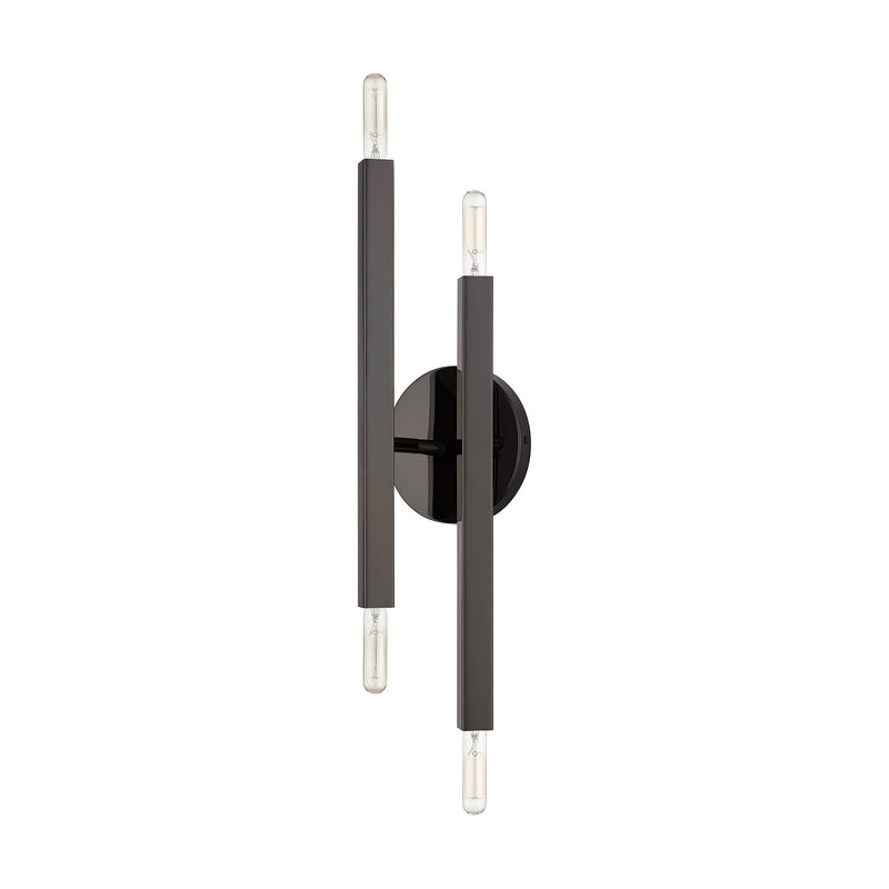Monaco 4-Light ADA Wall Sconce in Black Chrome