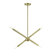 Monaco 4-Light Linear Chandelier in Antique Brass