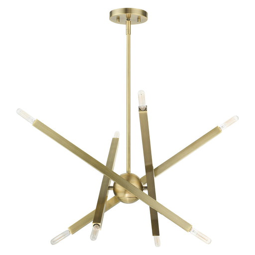 Monaco 8-Light 26" Chandelier in Antique Brass