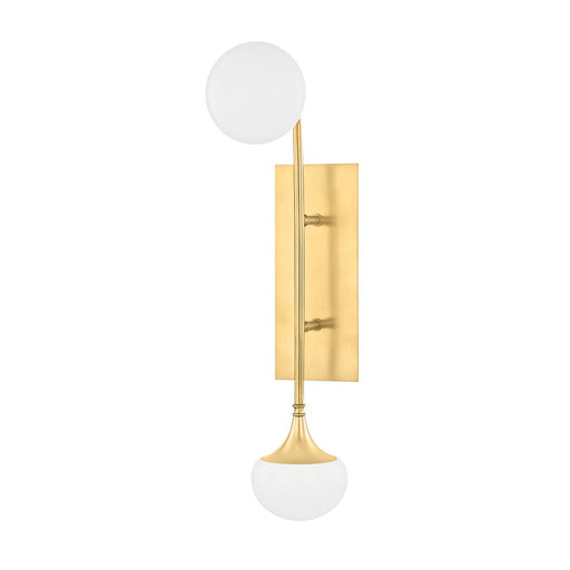 Fleming 2-Light Wall Sconce in Aged Brass