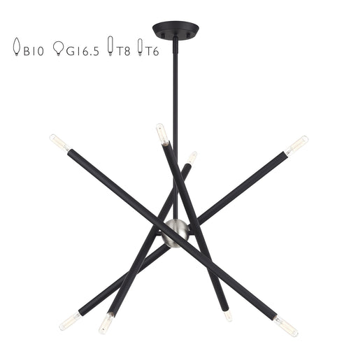 Soho 8-Light 24" Chandelier in Black