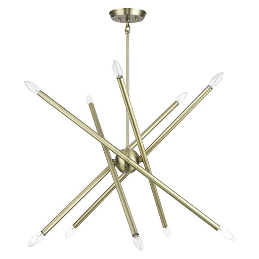 Soho 10-Light Chandelier in Antique Brass