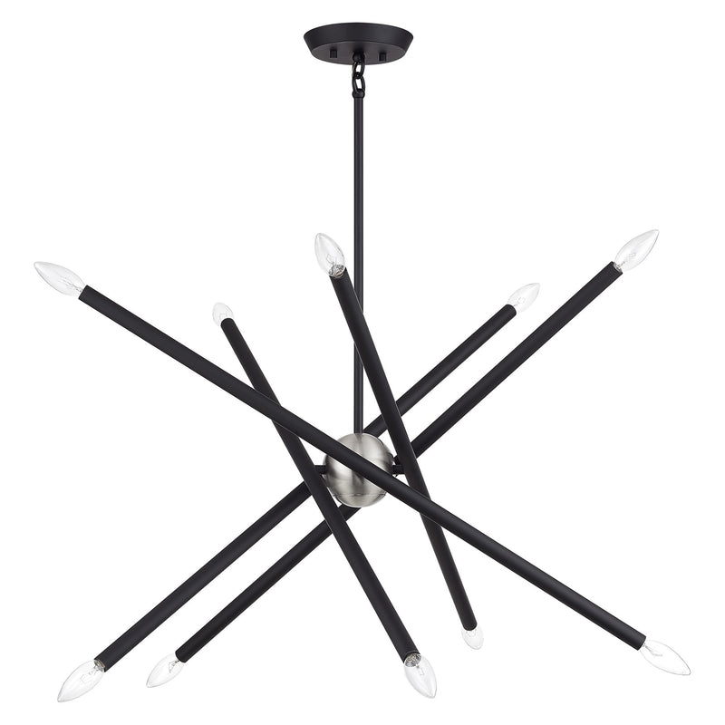Soho 10-Light Chandelier in Black