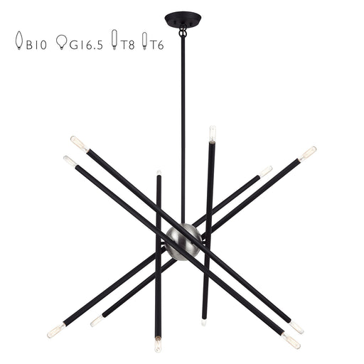 Soho 12-Light Large Chandelier in Black