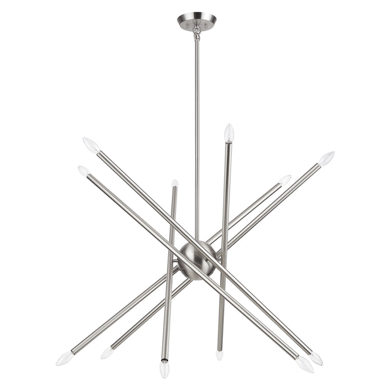Soho 12-Light Large Chandelier in Brushed Nickel