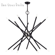 Soho 14-Light Extra Large Foyer Chandelier in Black
