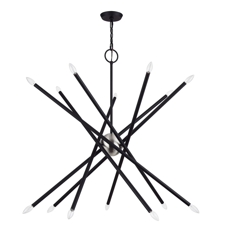 Soho 14-Light Extra Large Foyer Chandelier in Black
