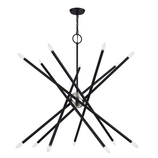 Soho 14-Light Extra Large Foyer Chandelier in Black