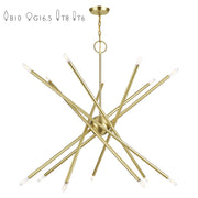 Soho 14-Light Extra Large Foyer Chandelier in Satin Brass