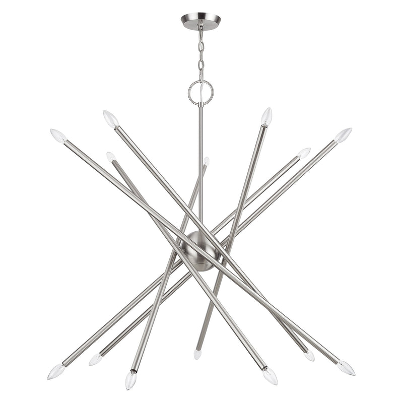 Soho 14-Light Extra Large Foyer Chandelier in Brushed Nickel